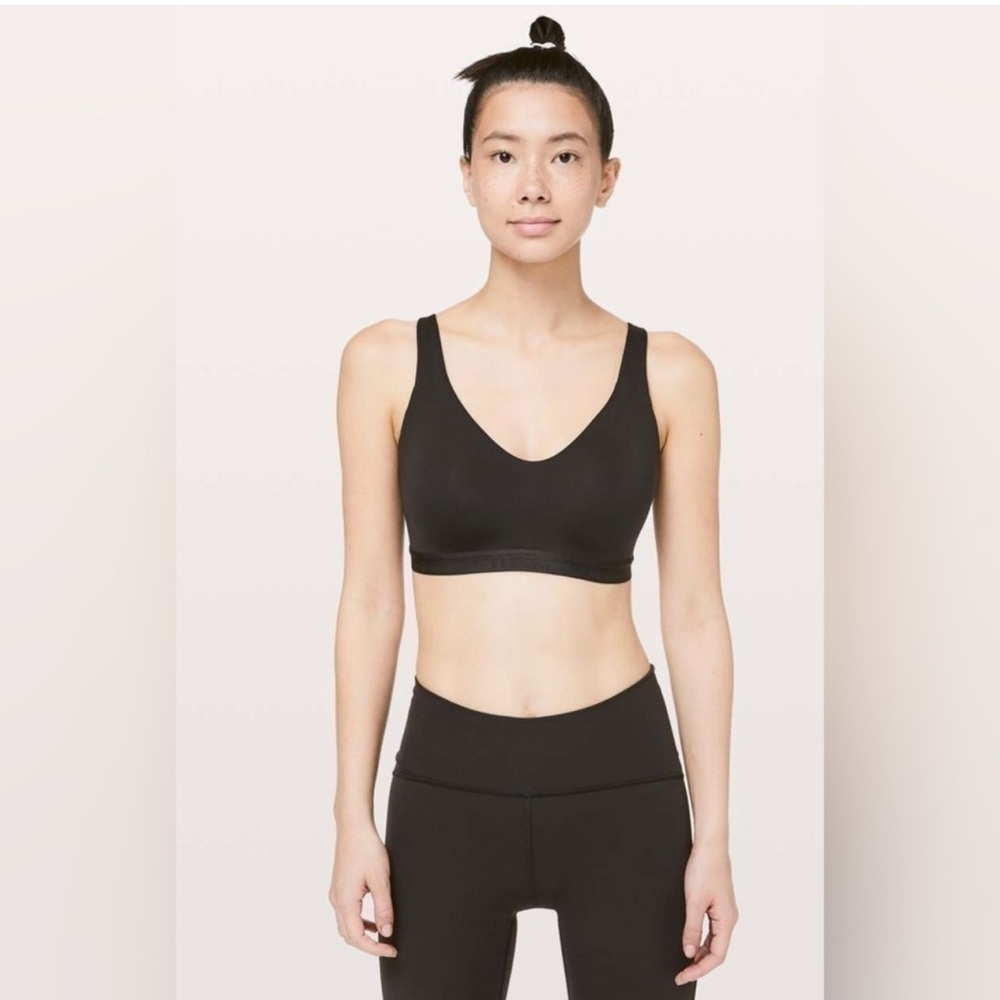 Lululemon Athletica Black Up for it uplift Sports Bra 34C